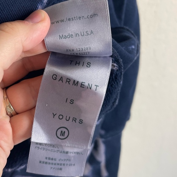 Les Tien Mock Neck Tie Dye Cotton Sweatshirt Size Medium - Picture 8 of 11